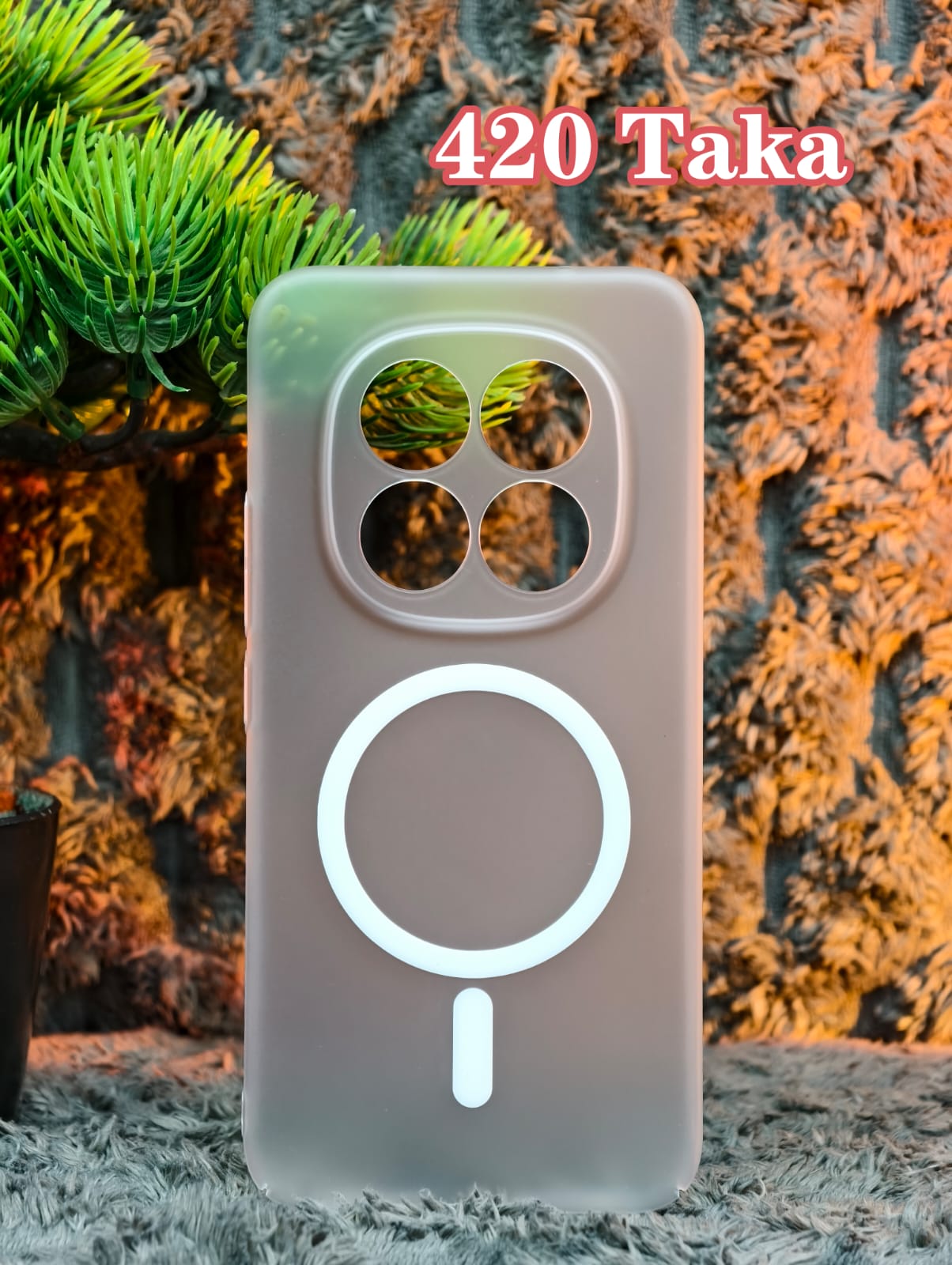 Semi Transparent Magnetic Case For Redmi Note 15